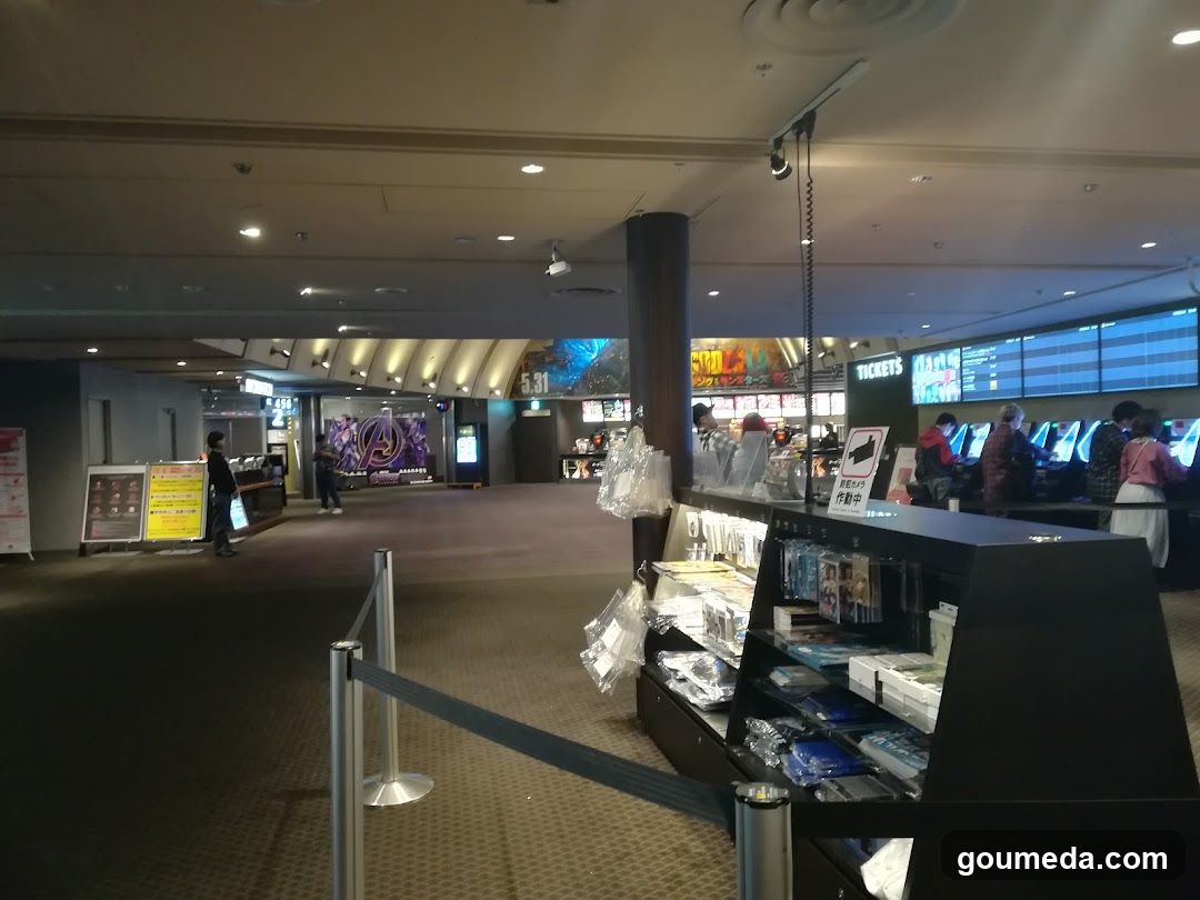 Mall Interior with Merchandise and Ticket Booths