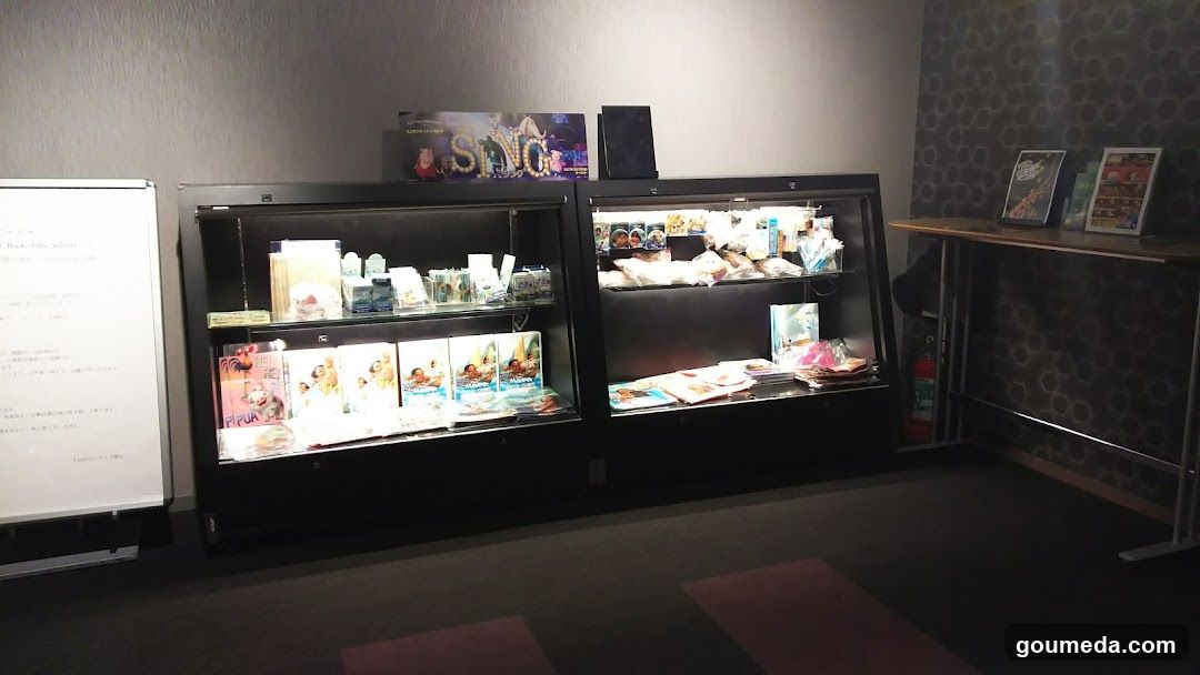 Display Case with Merchandise and Magazines