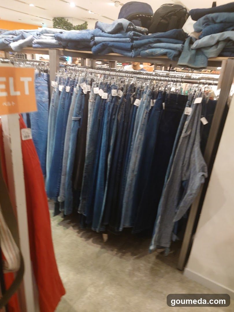 Denim Clothing Display