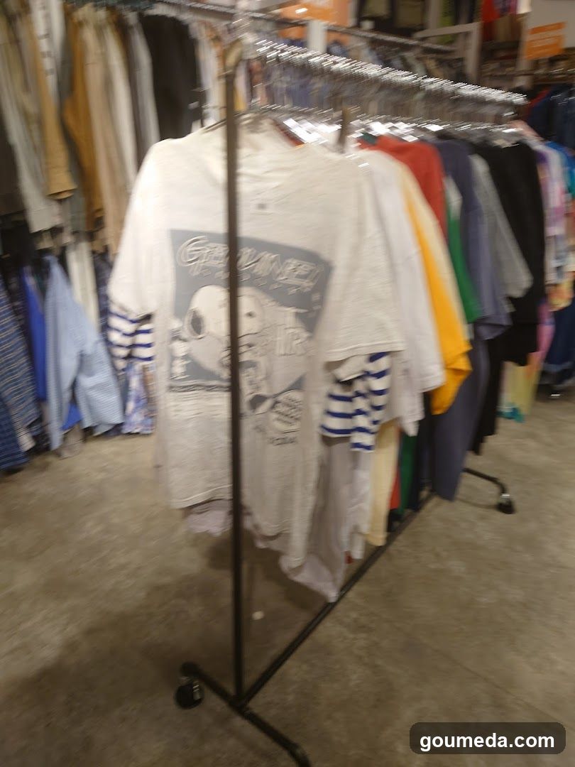 Clothing Rack in Store Interior