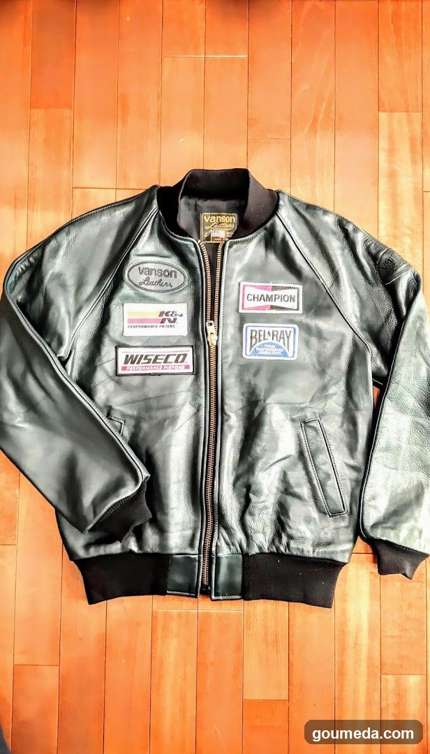 Vans Leather Jacket with Patches