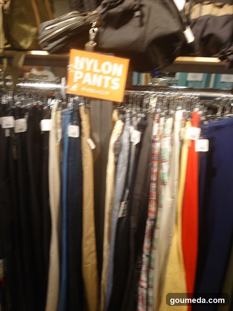 Nylon Pants Display