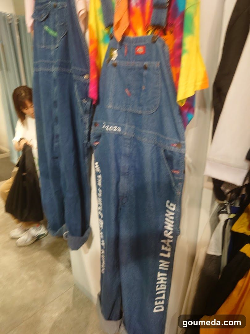 Denim Overalls Display