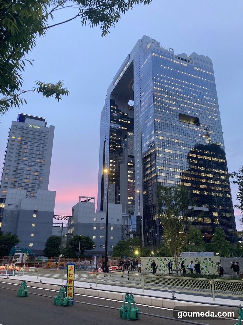 Evening Cityscape with Skyscrapers