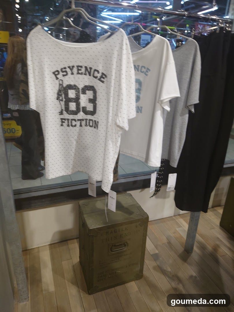 Clothing Display with Vintage Crate
