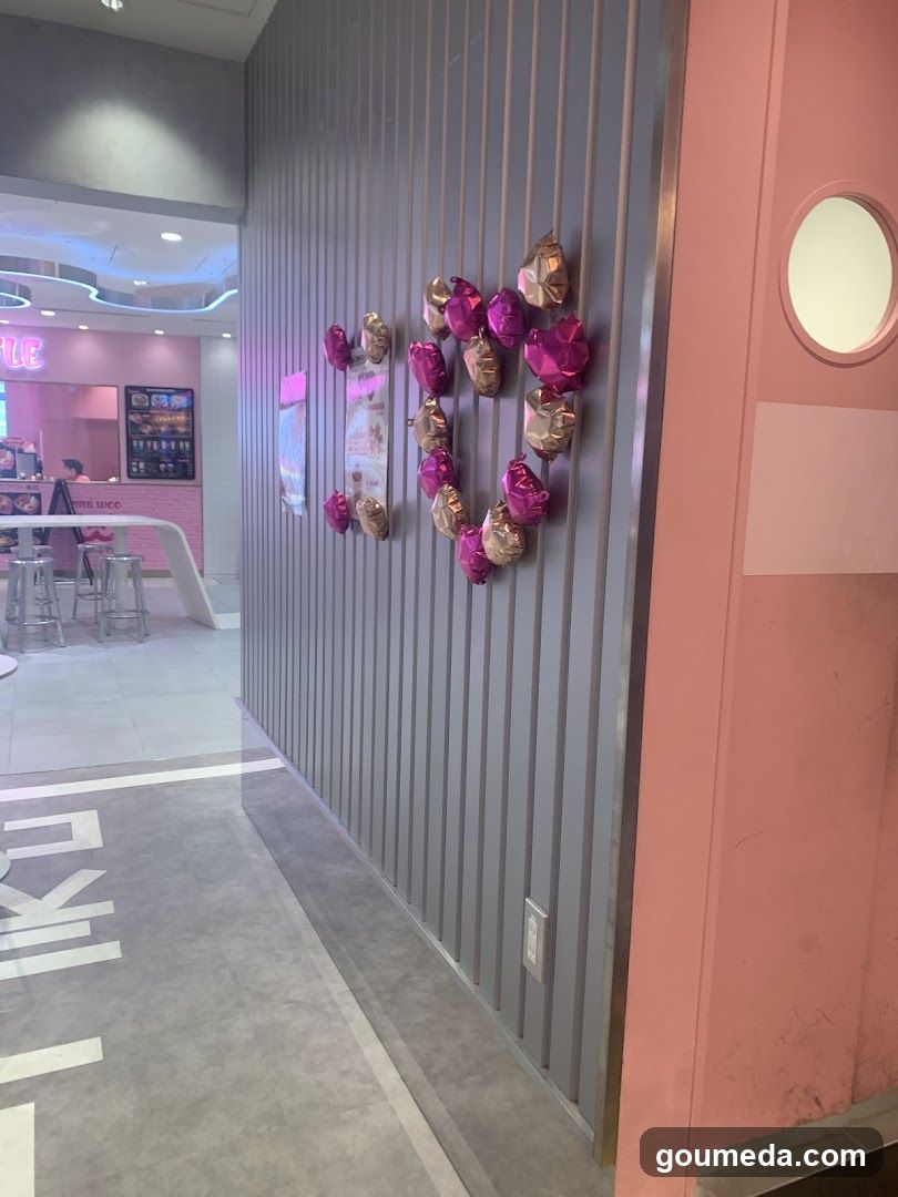 Interior View of a Store with Decorative Balloons