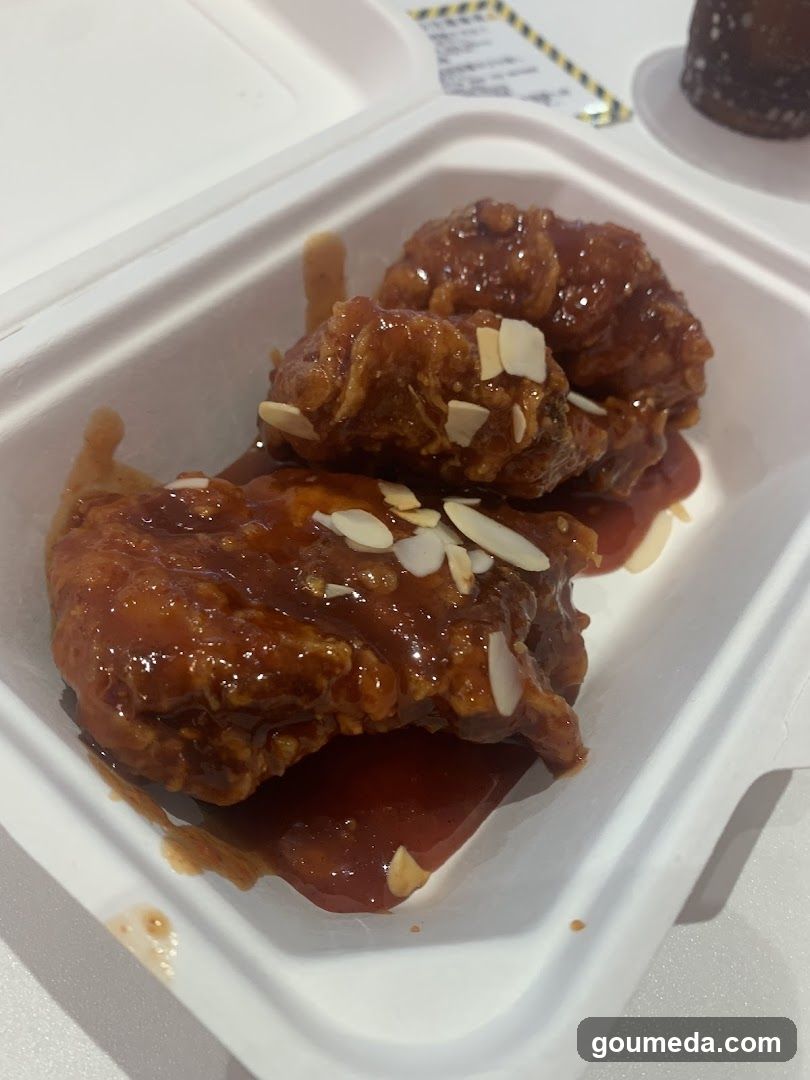 Sauced Chicken Wings with Almonds