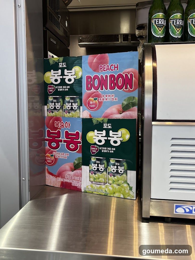 Peach Bonbon Juice Display