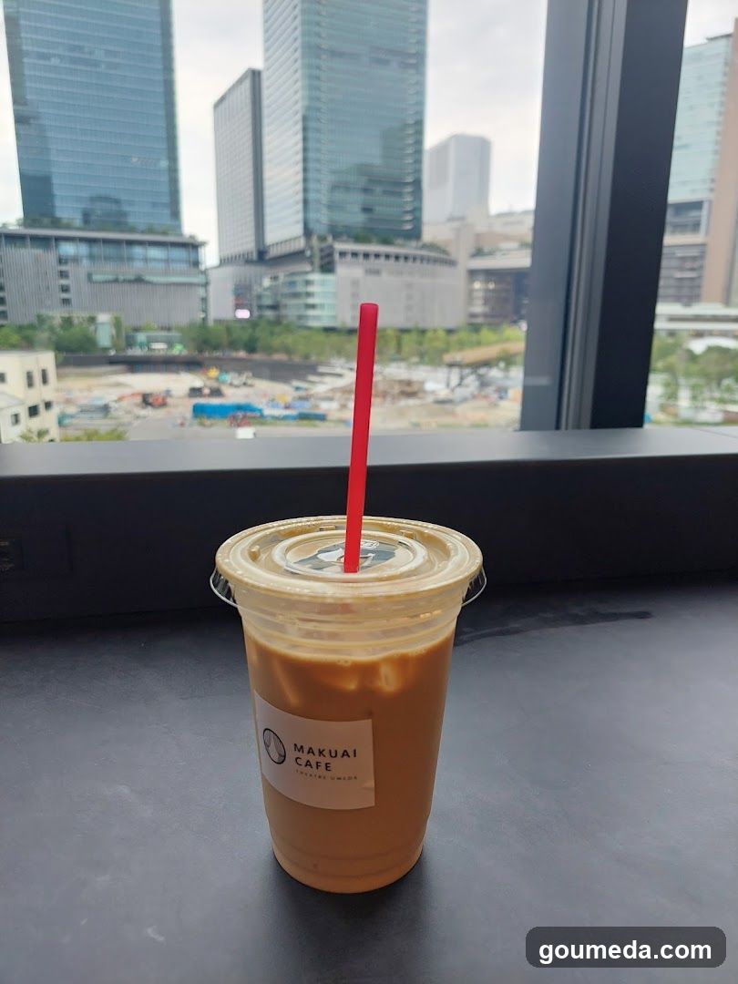 Iced Coffee with City View