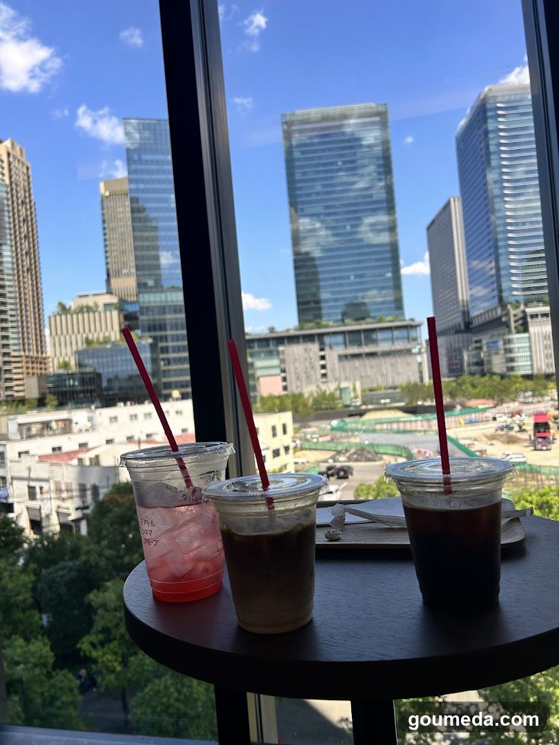 Drinks with city view