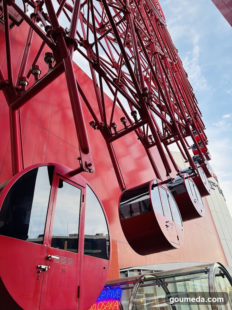 Red Ferris Wheel Structure