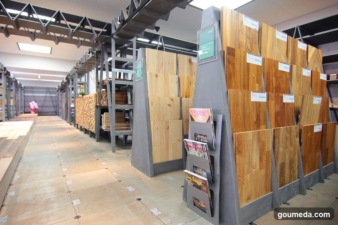 Wood Flooring Display Store Interior