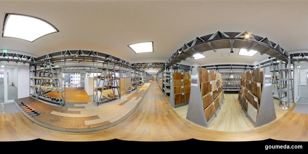 Interior of a flooring showroom