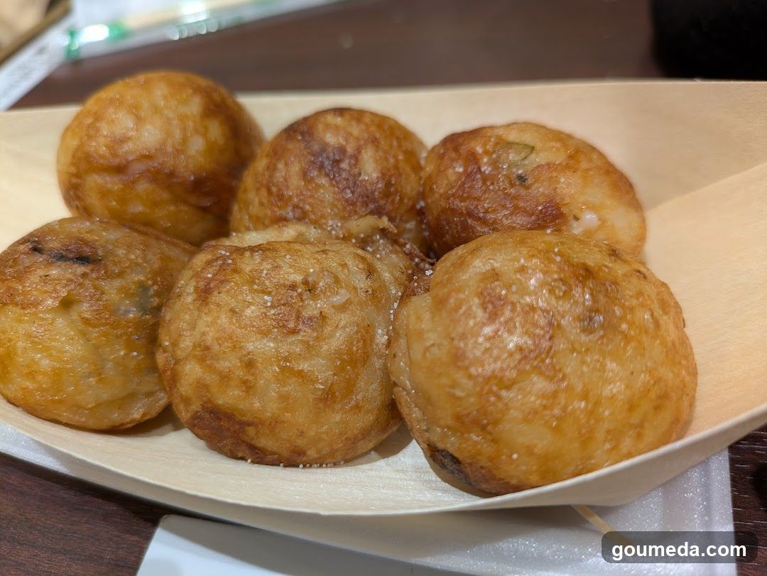 Fried Dumplings on Wooden Plate