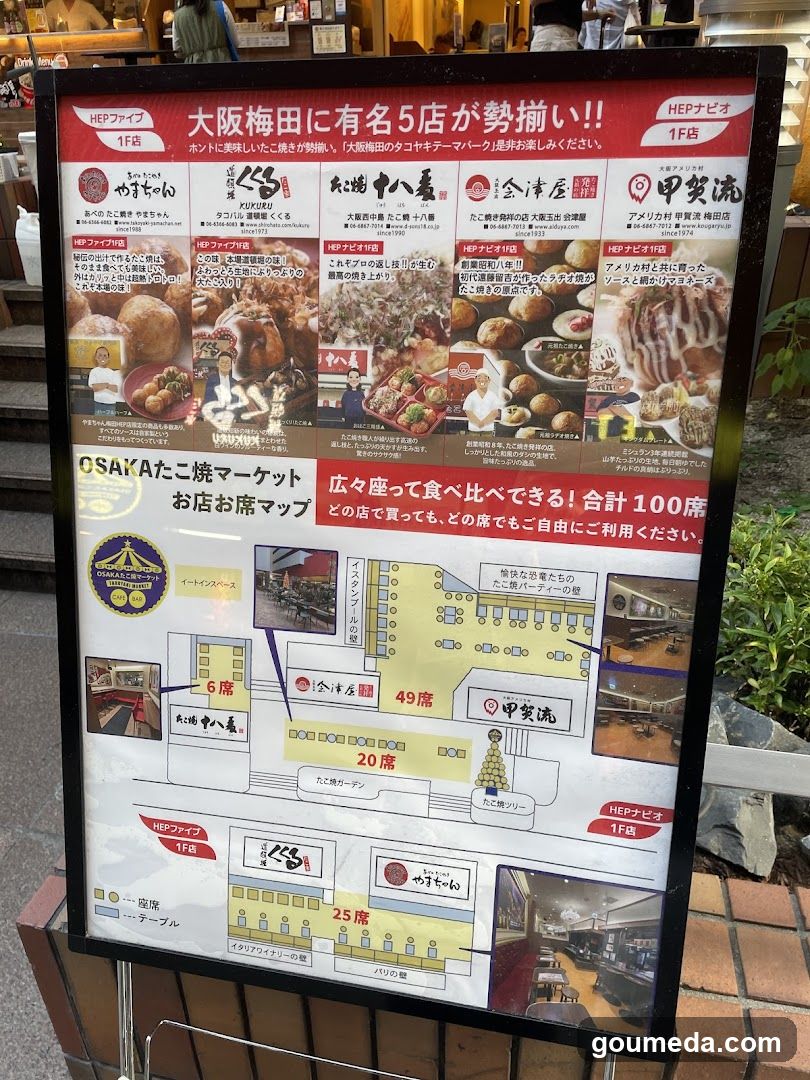 Osaka Umeda Market Map and Ad