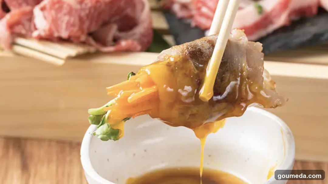 Dipping Meat with Sauce