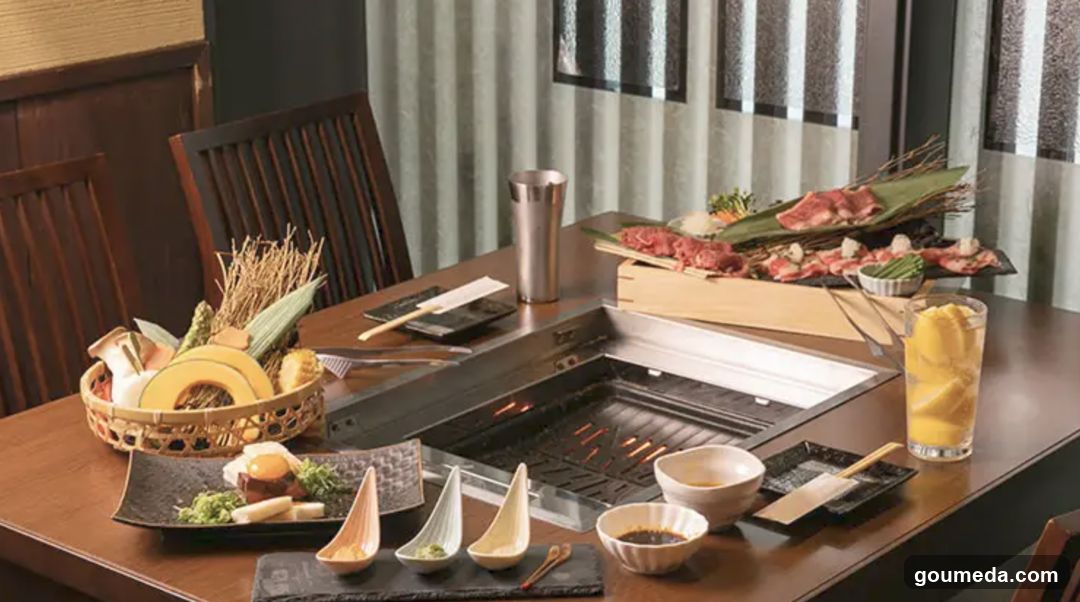 Yakiniku Dining Table Setup