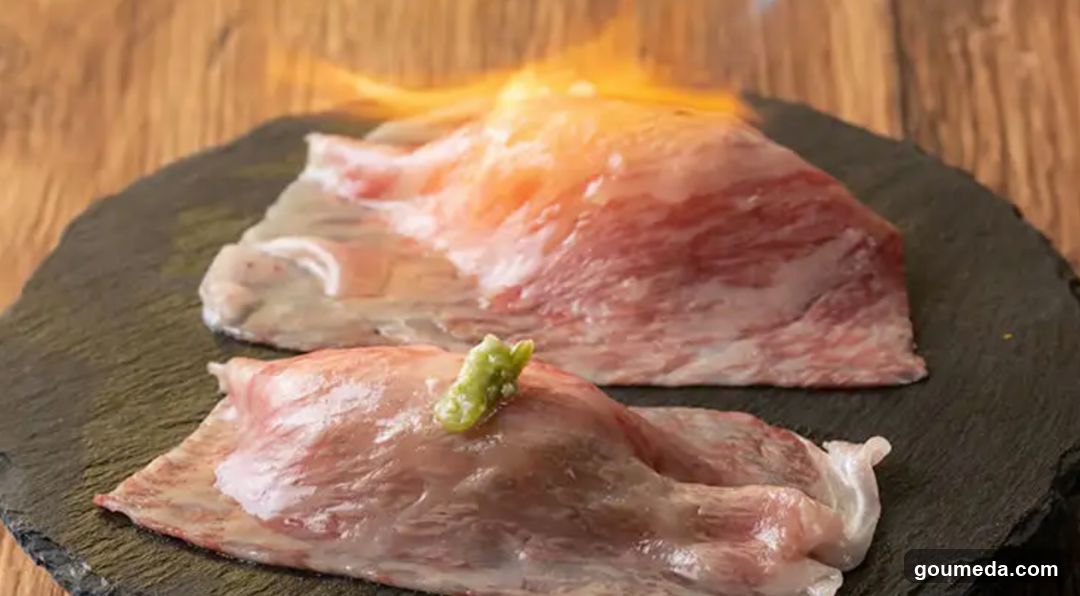 Sashimi Plating with Wasabi