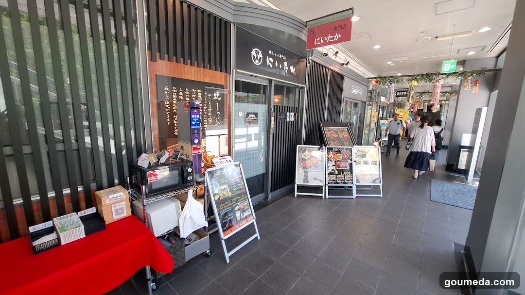 Street-side food stall and storefront
