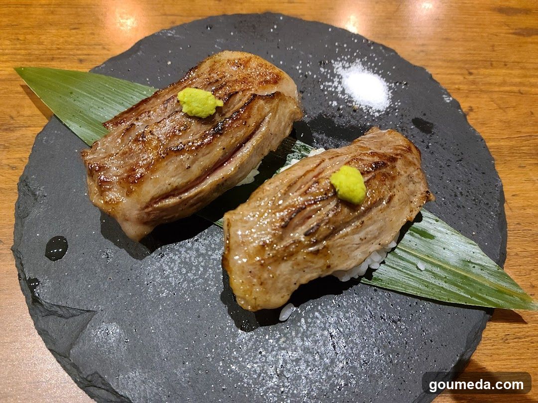 Grilled Meat Slices on Slate Plate