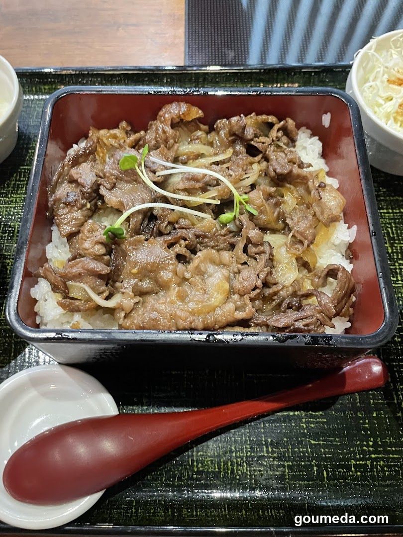 Beef Rice Bowl with Sprouts