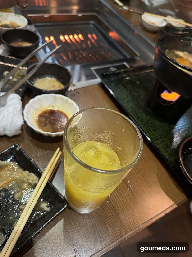 Japanese Table Setting with Hot Pot and Grilling Station