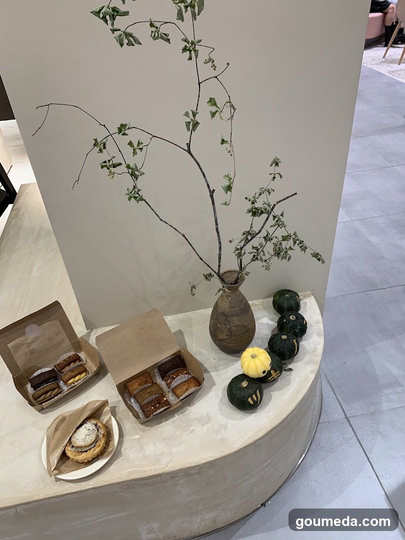 Bakery Display with Pastries and Decor