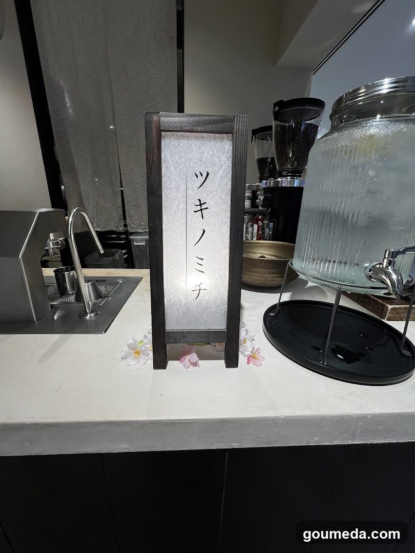Japanese Signage with Cherry Blossom Petals