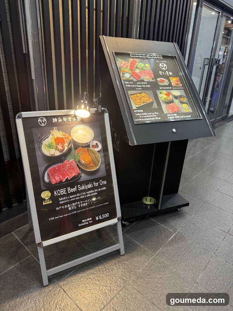 Kobe Beef Sukiyaki Display