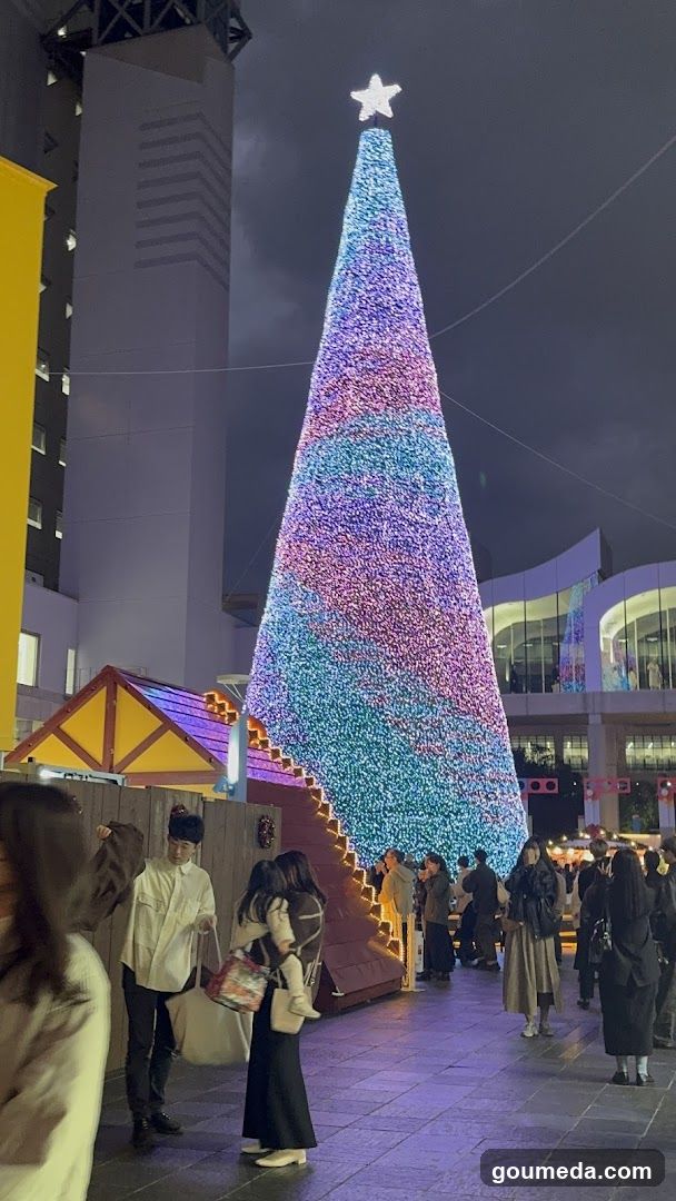 Christmas Tree Festival Night Scene