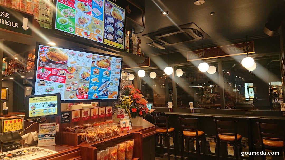 Restaurant Interior with Digital Menu Boards