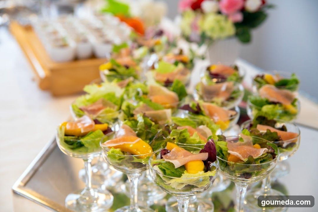 Salad in Glass Cups