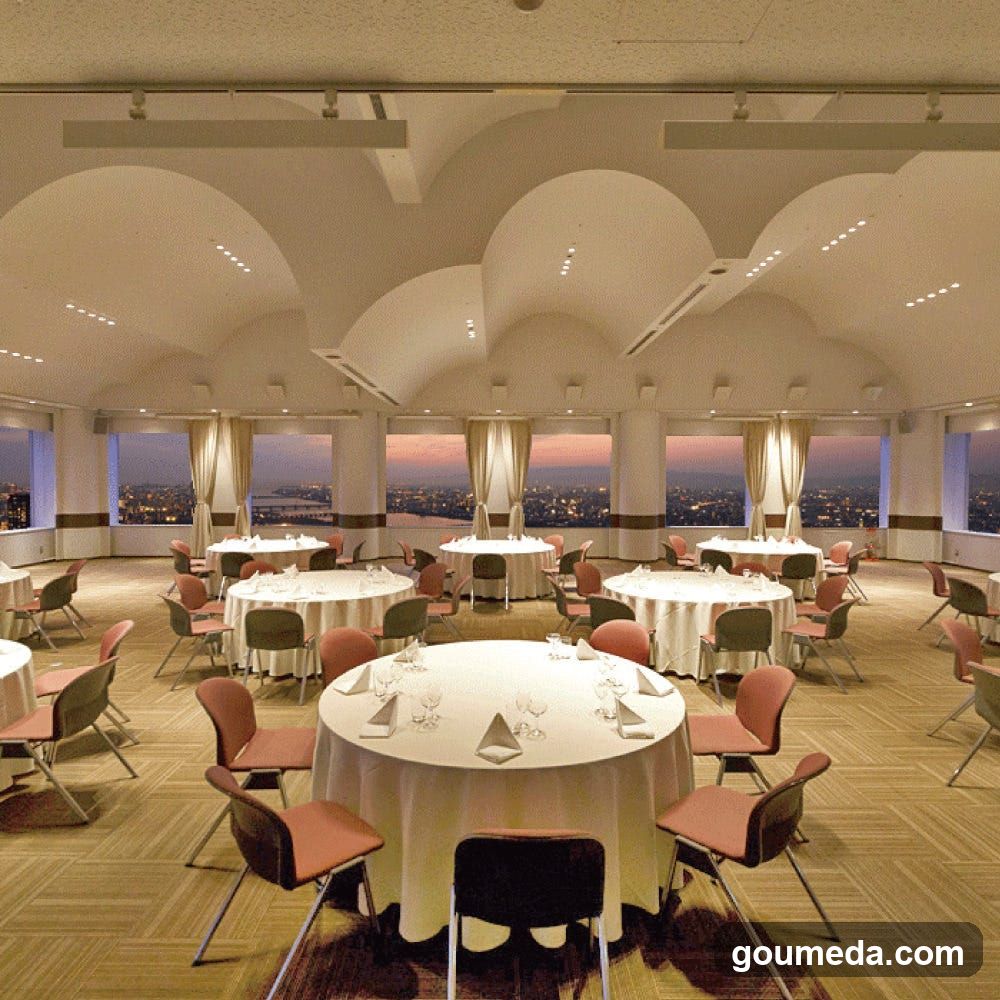 Dining Room Interior with City View