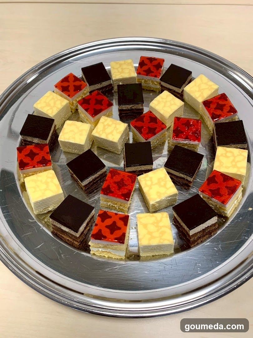 Assorted Dessert Squares on a Silver Platter