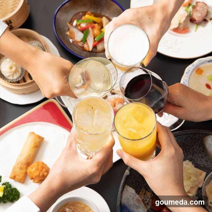 Cocktail Toast at a Chinese Restaurant