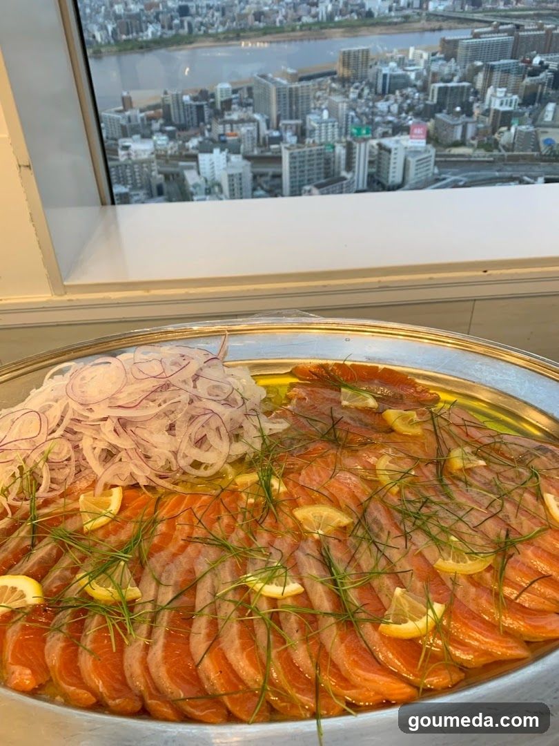 Sashimi Platter with City View