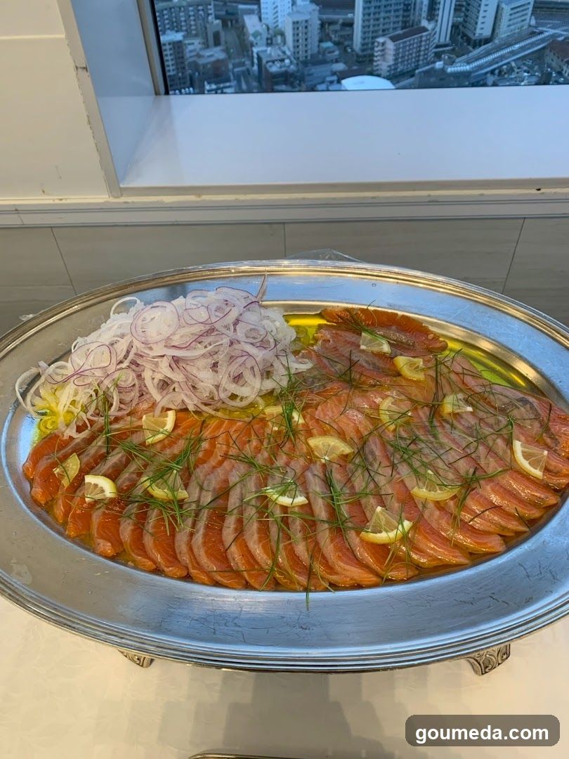 Sashimi Platter with Onions and Lemons