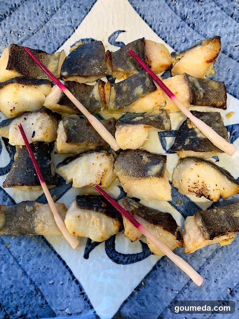 Grilled Fish Sashimi with Chopsticks