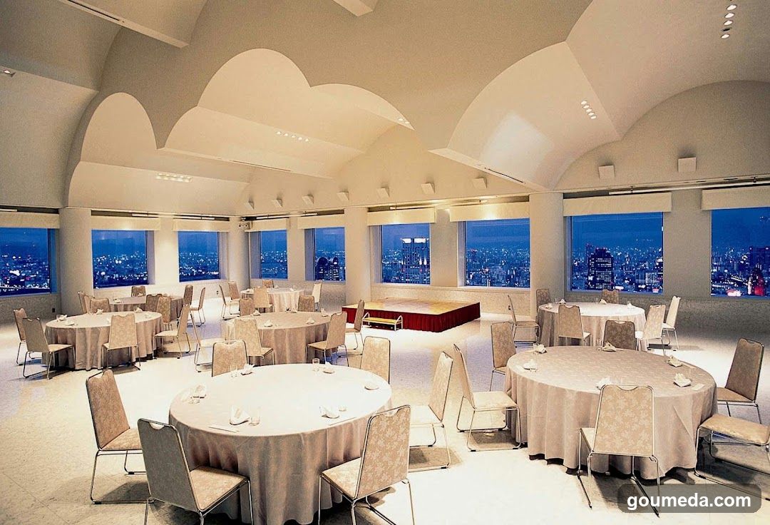 Dining Room Interior with City View