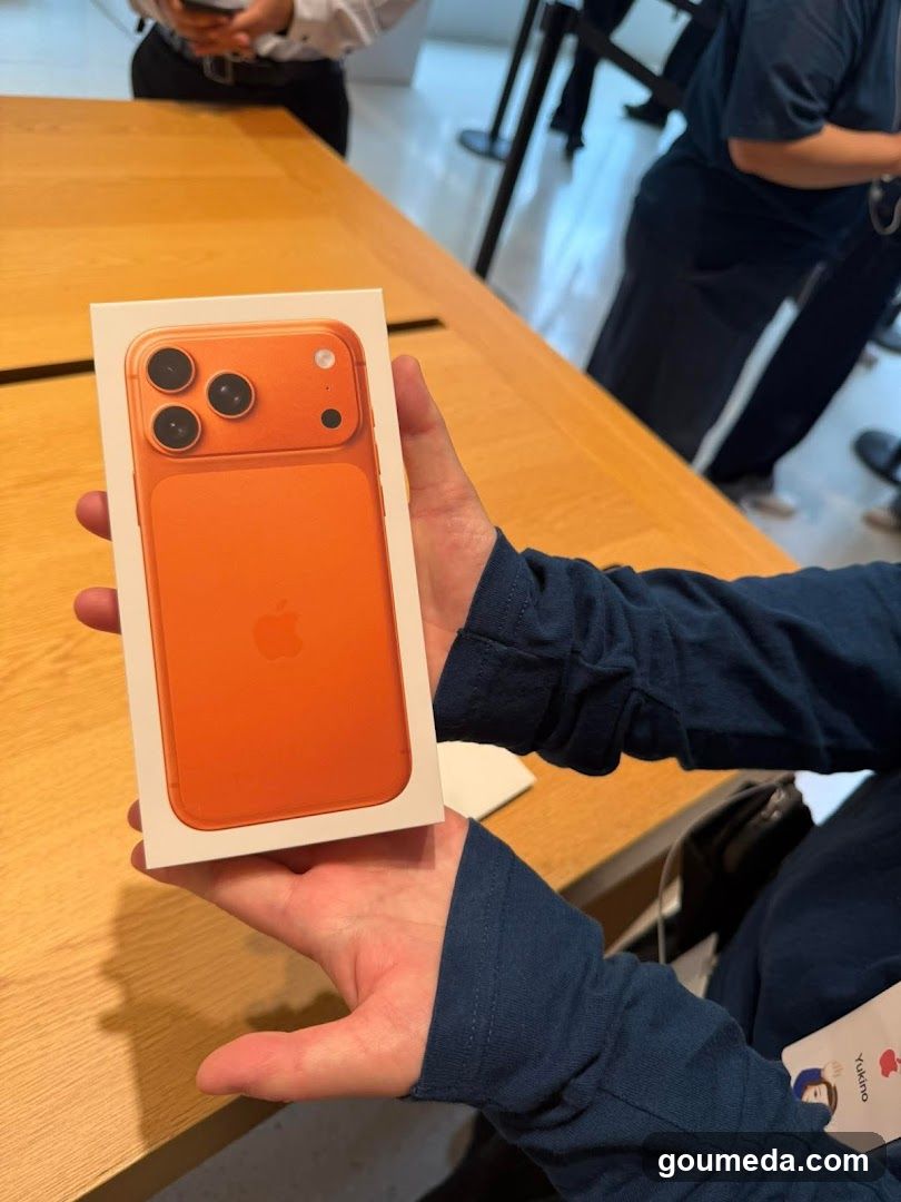 Orange iPhone Box Display