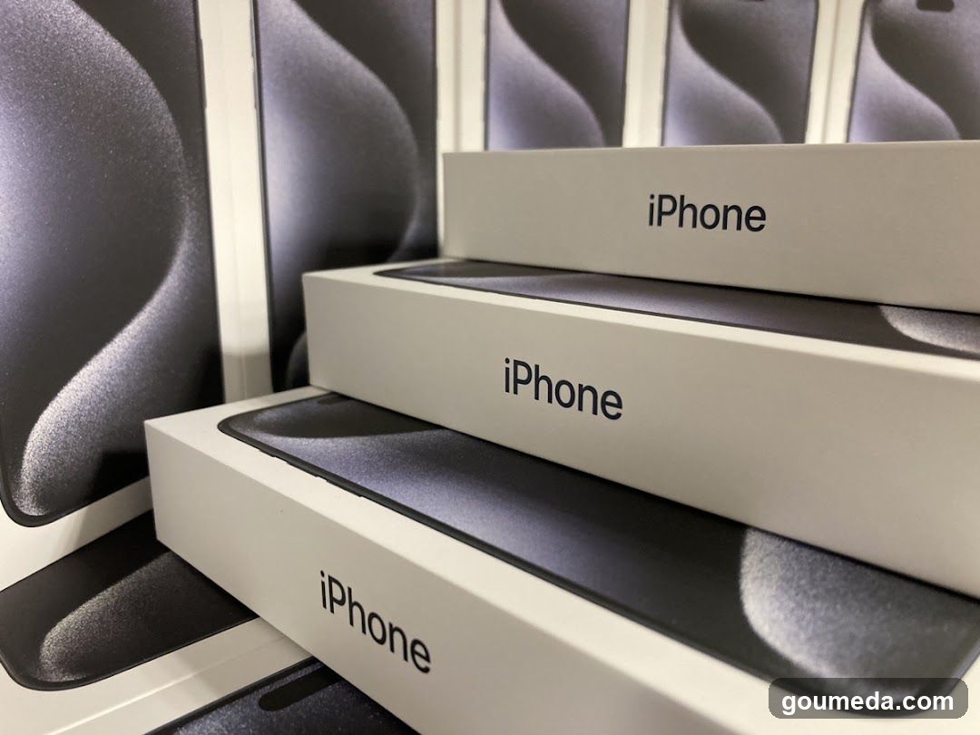 iPhone Boxes Stacked