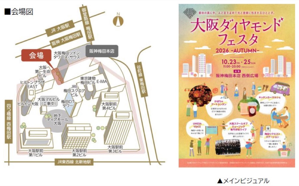 Osaka Diamond Festa 2026 venue map and key visual