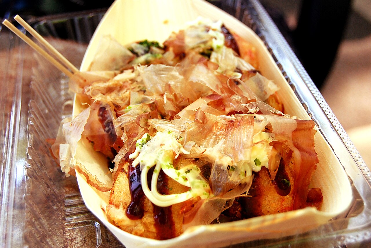 Osaka-style takoyaki, the kind served at the Sky Building basement food stalls and the Takimikoji izakaya restaurants